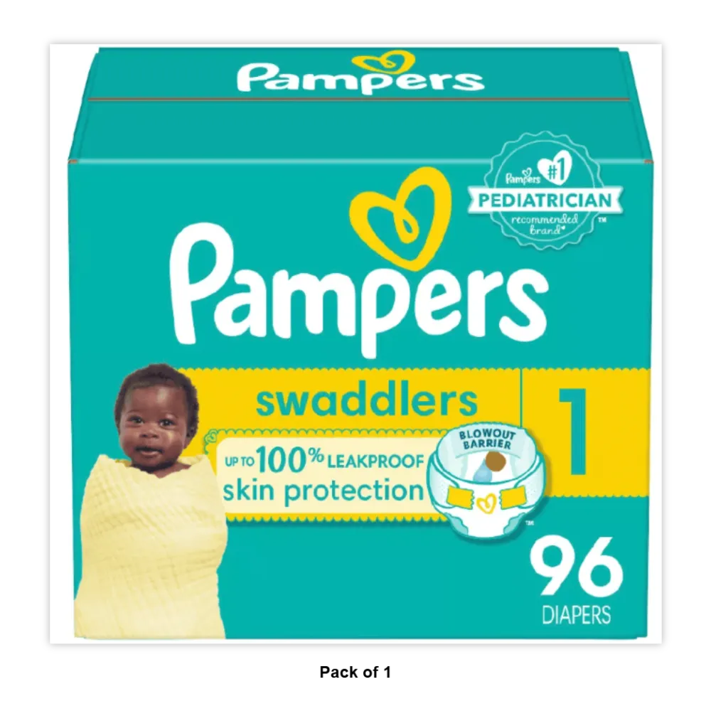 Pampers Swaddlers Active Newborn Baby Diapers 66.4Oz (Pack of 1)