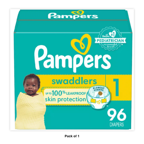 Pampers Swaddlers Active Newborn Baby Diapers 66.4Oz (Pack of 1)