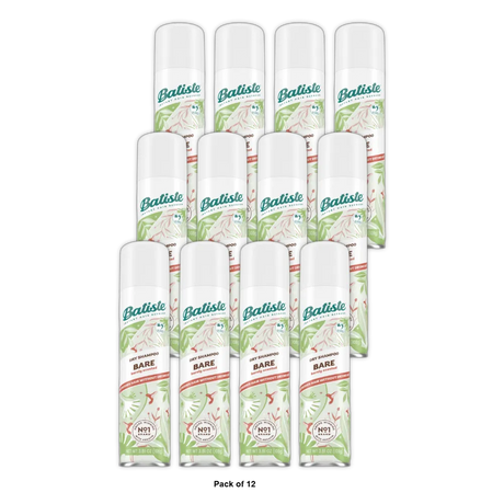 Batiste Bare Dry Shampoo Natural Light 3.81 oz (Pack of 12)