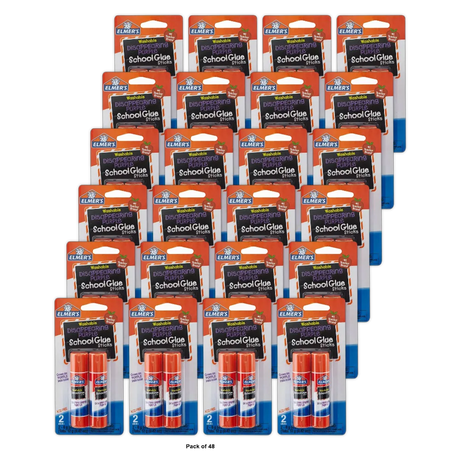Elmers Washable Disappearing Purple School Glue Stick Pack of 2 0.42Oz (Pack of 48)