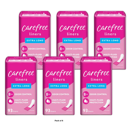 Carefree Acti Fresh Extra Long Daily Liners Unscented 8.47oz (Pack of 6)