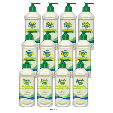 Banana Boat Moisturizing Aloe After Sun Lotion 16Oz (Pack of 12)