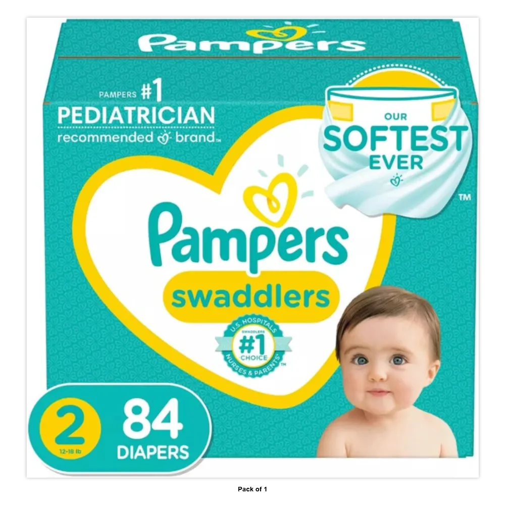 Pampers Swaddlers Active Baby Diapers Select Size and Count 48Oz (Pack of 1)