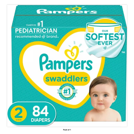 Pampers Swaddlers Active Baby Diapers Select Size and Count 48Oz (Pack of 1)