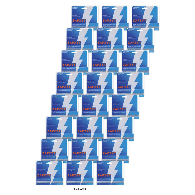 Zapzyt Maximum Strength 10% Benzoyl Peroxide Acne Treatment Gel 1Oz (Pack of 24)