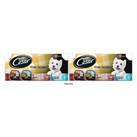 Cesar Home Delights Beef & Chicken 3.5 Oz (Pack Of 2)