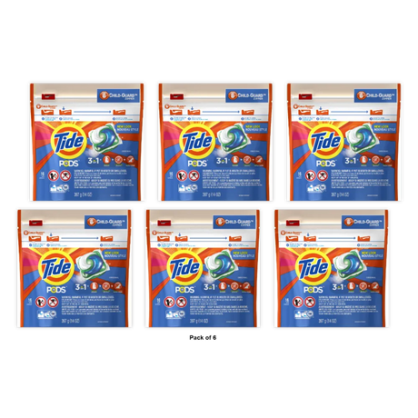 Tide Pods Original Liquid Laundry Detergent 16 count 6 Pack 14oz (Pack of 6)
