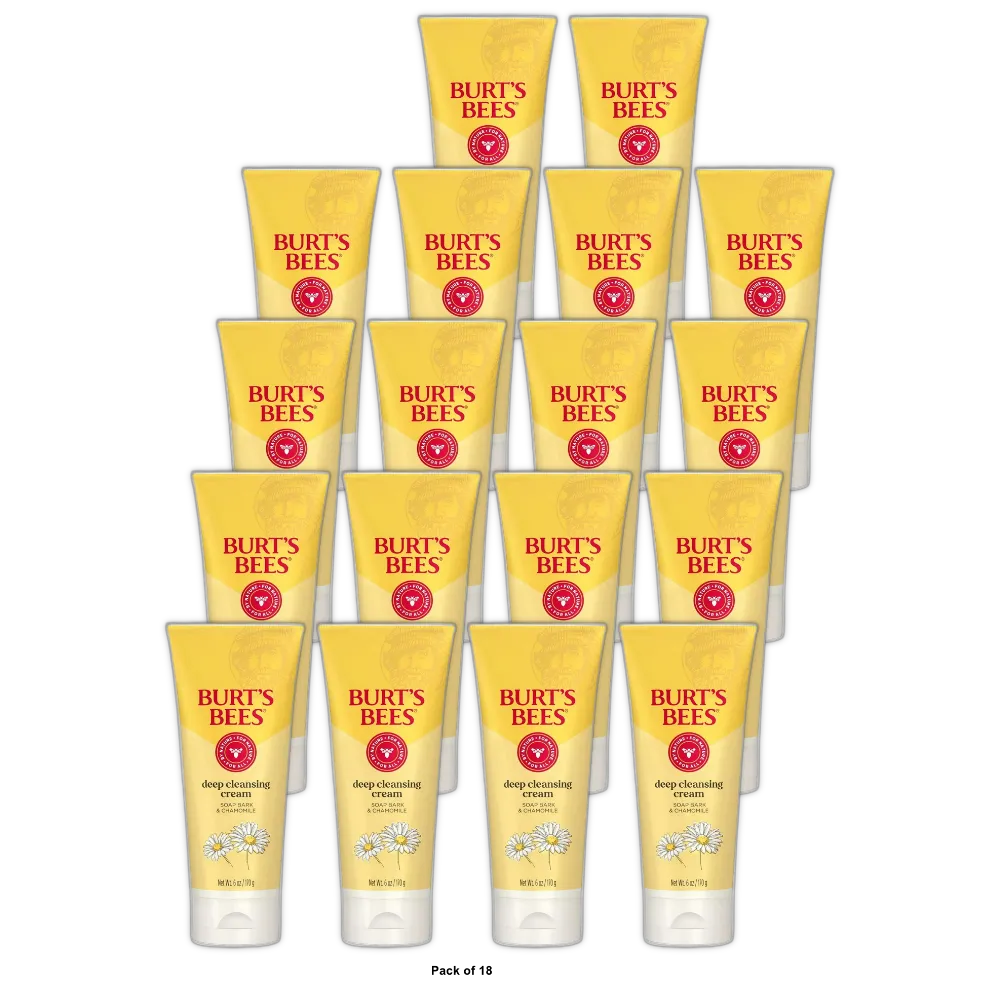 Burts Bees Deep Cleansing Cream Soap Bark And Chamomile 6Oz (Pack of 18)