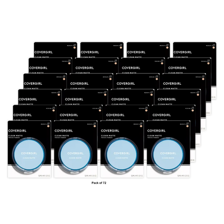 Cover Girl Clean Matte Pressed Powder Oil Control Medium Light #535 0.44Oz (Pack of 72)