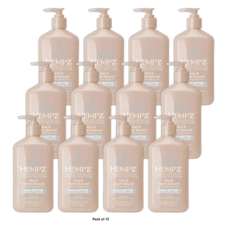Hempz Koa & Sweet Almond Smoothing Herbal Body Moisturizer from Purebeau 17 fl oz (Pack of 12)