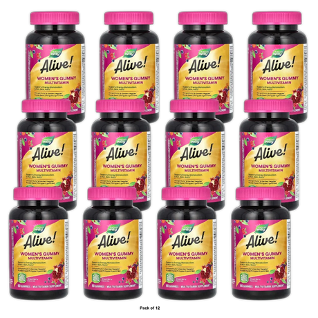 Natures Way Alive Womens Gummy Vitamins60 Ea 7.05oz (Pack of 12)