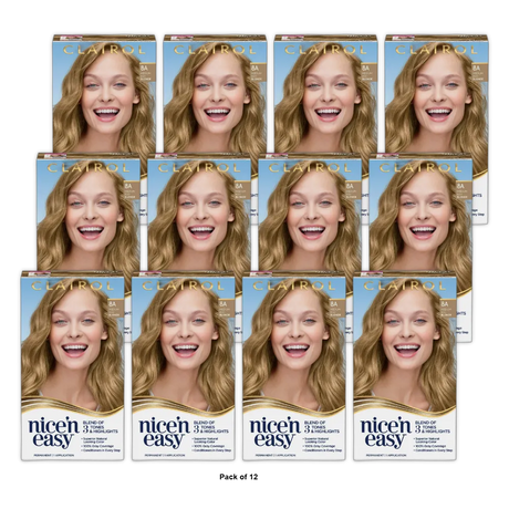 Clairol Nice &amp; Easy Permanent Hair Color 8A Medium Ash Blonde 6.26Oz (Pack of 12)