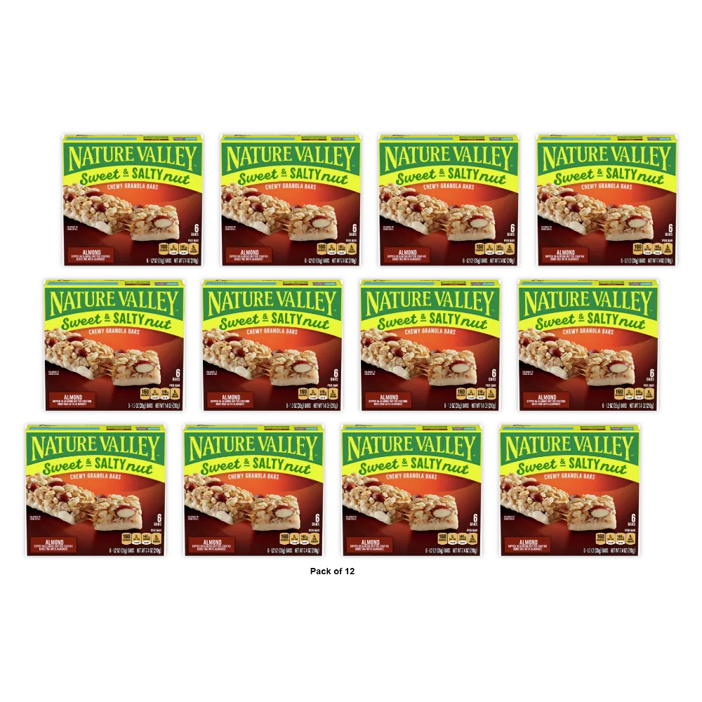Nature Valley Granola Bars 7.4 oz ? Sweet & Salty (Pack of 12)