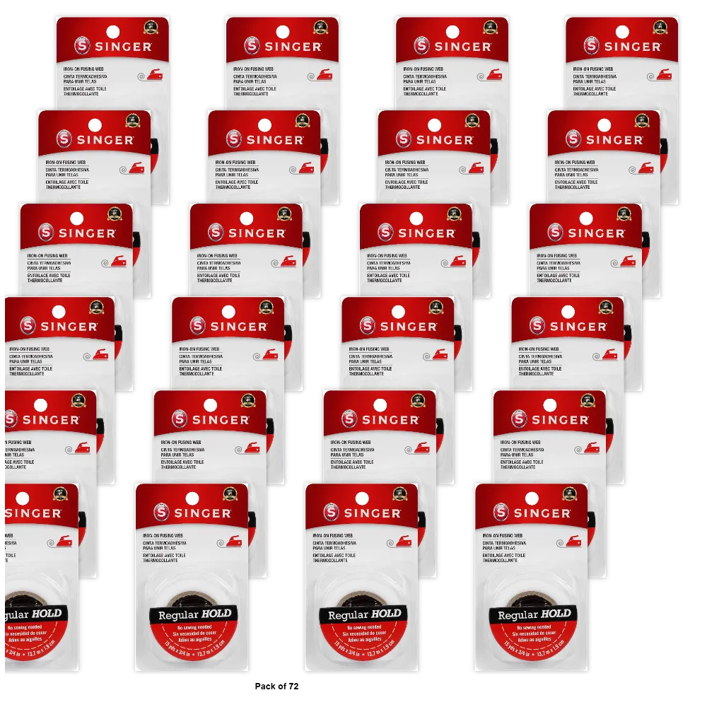 Singer Iron On Fusing Web Regular Hold 3 inch 15 Yards 0.64Oz (Pack of 72)
