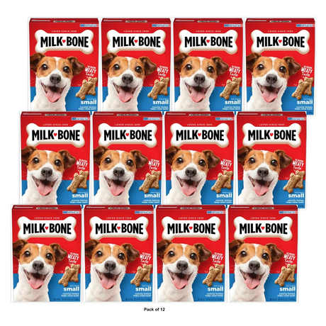 Milk Bone Crunchy Texture Snacks for Small Dogs Teeth Clean 24Oz (Pack of 12)