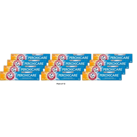 Arm And Hammer Peroxie care Baking Soda And Peroxide Toothpaste 6Oz (Pack of 12)