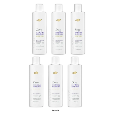 Dove Derma Soothing Moisture Shampoo 12 fl oz pack of 1 (Pack of 6)