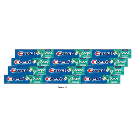 Crest Plus Scope Complete Whitening Toothpaste Mint 5.4Oz (Pack of 12)