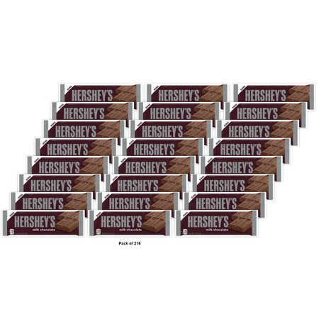 Hersheys Milk Chocolate King Size Candy Bar 2.6Oz (Pack of 216)
