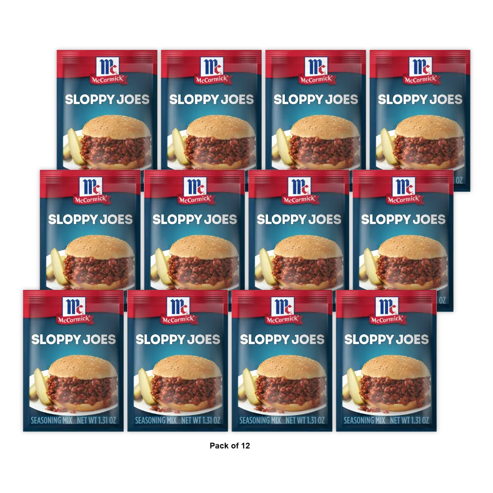 Mccormick Sloppy Joes Seasoning Mix 1.31Oz (Pack Of 12)
