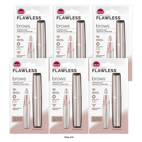 Finishing Touch Flawless Brows Eyebrow Hair Remover Electric Razor For Women 0.04Oz (Pack Of 6)