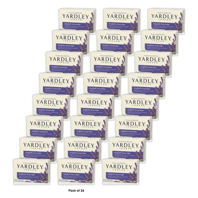 Yardley London Naturally Moisturizing Bar SoapEnglish Lavender 4.00Oz (Pack of 24)