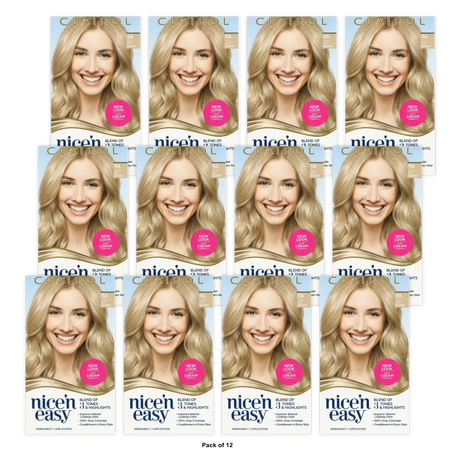 Clairol Nice & Easy Permanent Hair Color 9A Light Ash Blonde Kit 6.26Oz (Pack of 12)