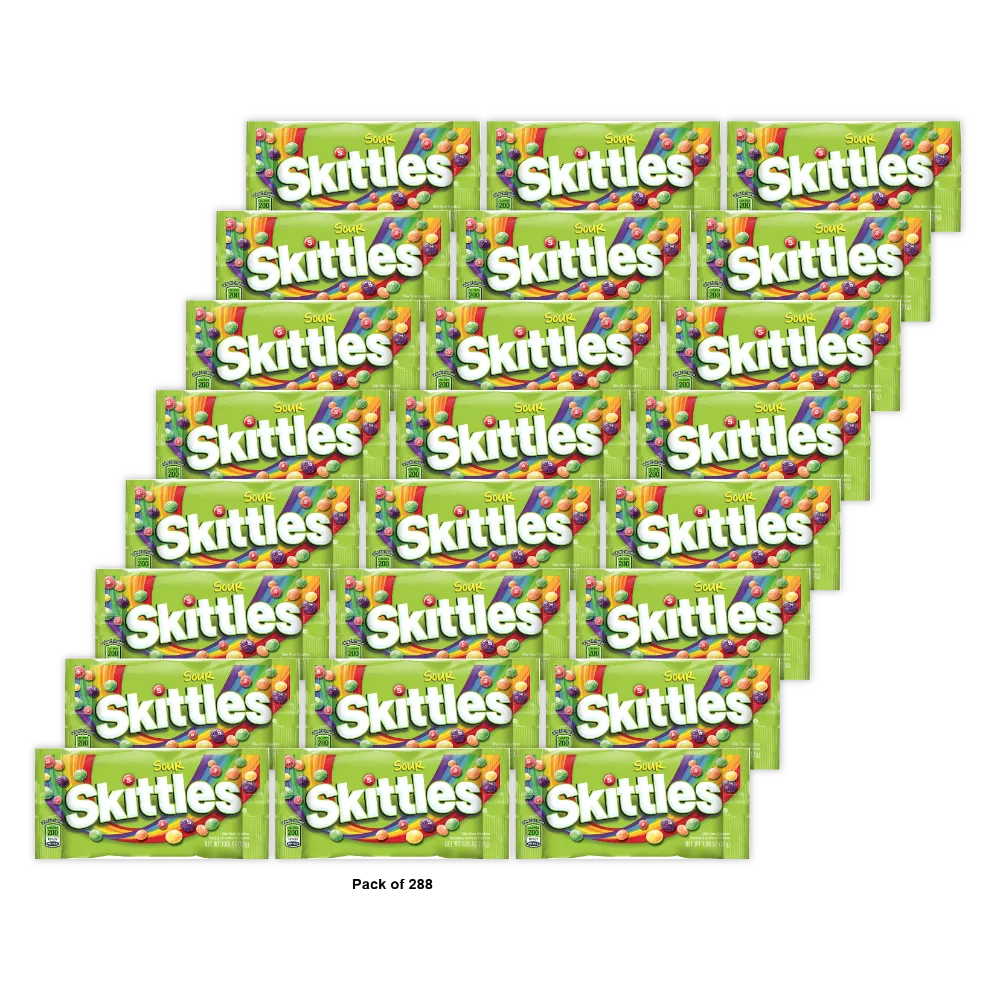 Skittles Sours 24 Count 12x24 Pack 1.80oz (Pack of 288)