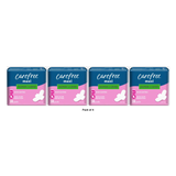Carefree Maxi Pads for Women Super/Long Pads With Wings 28ct 11.99oz (Pack of 4)