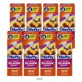 Hefty Slider Freezer Bags Quart 20 Count 4.9Oz (Pack of 8)