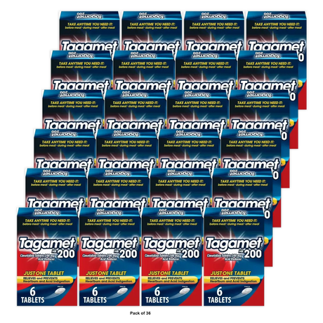 Tagament Hb 200 Mg Acid Reducer Tablets6 Ea 0.48oz (Pack of 36)