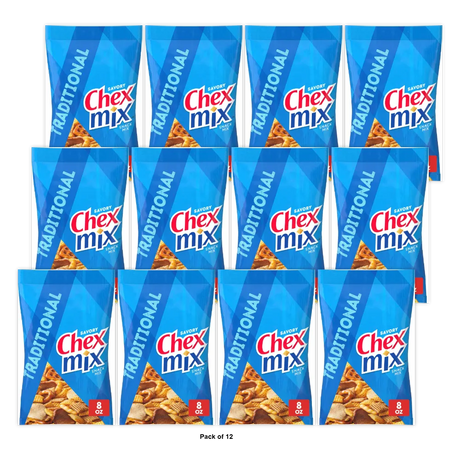 Chex Mix Traditional Snack Mix 8 oz (Pack of 12)