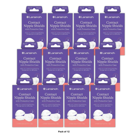 Lansinoh Contact Nipple Shields 24 mm 2 ea 2.08oz (Pack of 12)