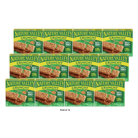 Nature Valley Crunchy Granola Bars Oats N Honey 8.94Oz (Pack of 12)