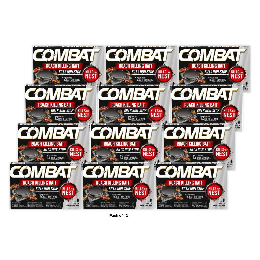 Combat Roach Killing Bait 10 Count 0.42Oz (Pack Of 12)