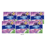Tampax Radiant Super Absorbency Tampons 9.07Oz (Pack of 6)