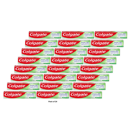 Colgate Sparkling White Fluoride Toothpaste With Baking Soda Mint Zing 6Oz (Pack of 24)