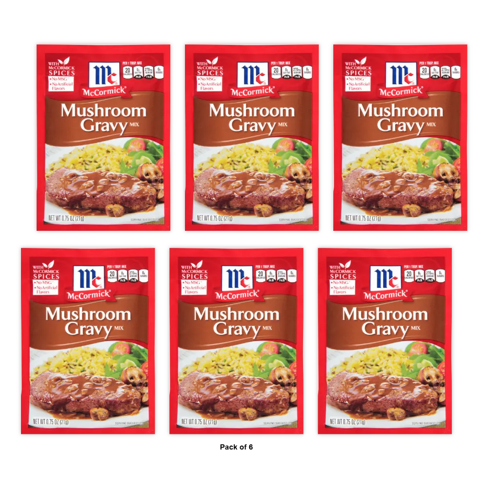 Mccormick Mushroom Gravy Mix 0.75 Oz (Pack Of 12)