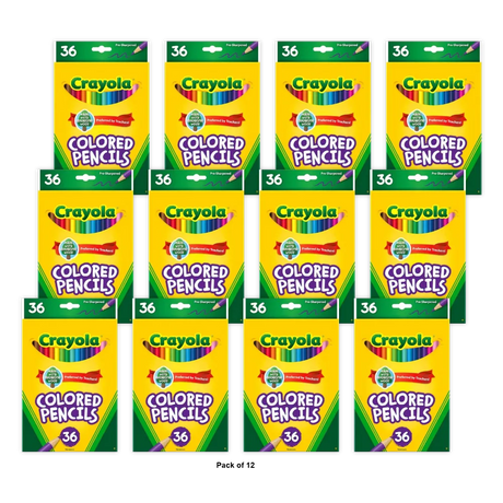 Crayola Colored Non-Toxic Pencils Long 7.4oz (Pack of 12)