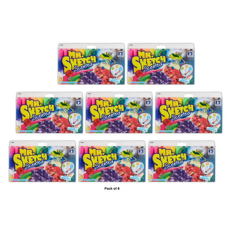 Mr. Sketch Scented Markers Chisel Tip Assorted Colors 12 Count 6.4oz (Pack of 8)