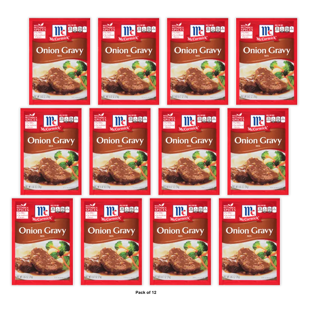 Mccormick Onion Gravy 0.87 Oz (Pack Of 12)