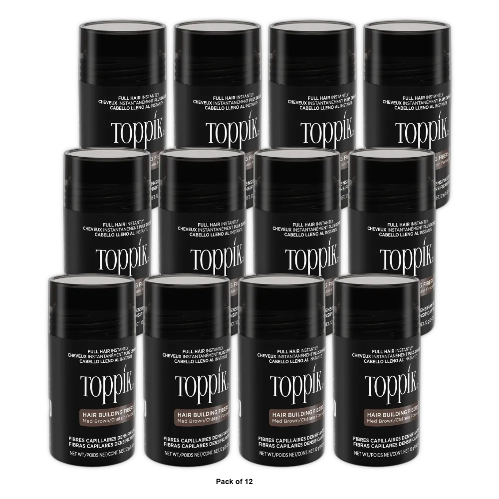 Toppik Hair Building Fibers Light Brown 0.42Oz (Pack Of 12)
