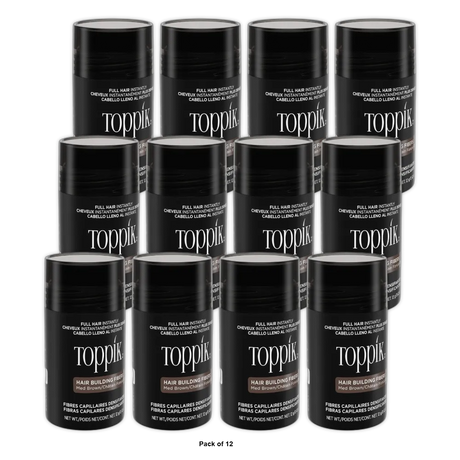 Toppik Hair Building Fibers Light Brown 0.42Oz (Pack Of 12)