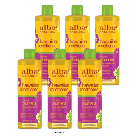 Alba Botanica Plumeria Replenishing Hair Conditioner 12Oz (Pack of 6)
