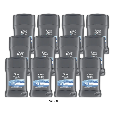 Dove Men And Care Deodorant Stick Clean Comfort 1.7Oz (Pack of 12)