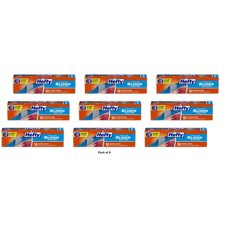 Hefty Slider Gallon Freezer Bags Gallon Size (Pack Of 9)