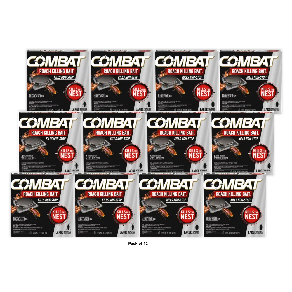 Combat Roach Killing Large Roach Bait 0.49Oz (Pack Of 12)
