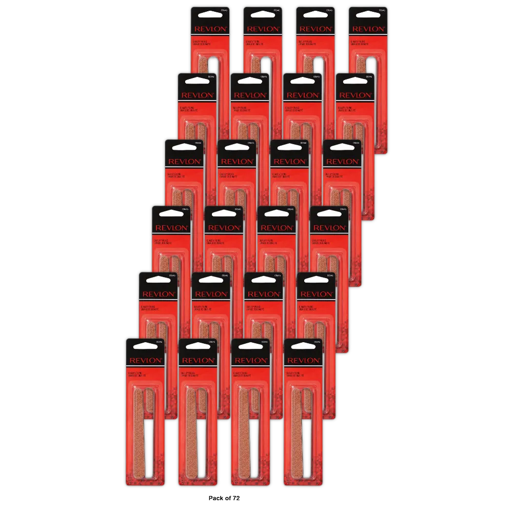 Revlon Compact Emery Boards Nail File 0.63oz (Pack of 72)