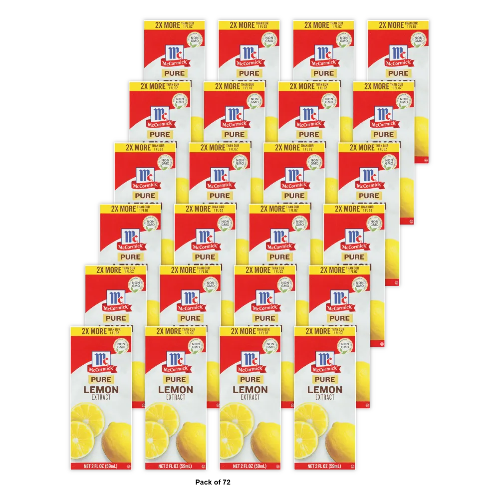 McCormick Pure Lemon Extract 2Oz (Pack of 72)