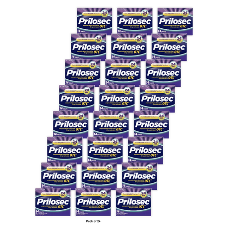Prilosec 20 Mg Otc Acid Reducer Tablets To Relieve Heartburn14 Ea 0.64Oz (Pack Of 24)